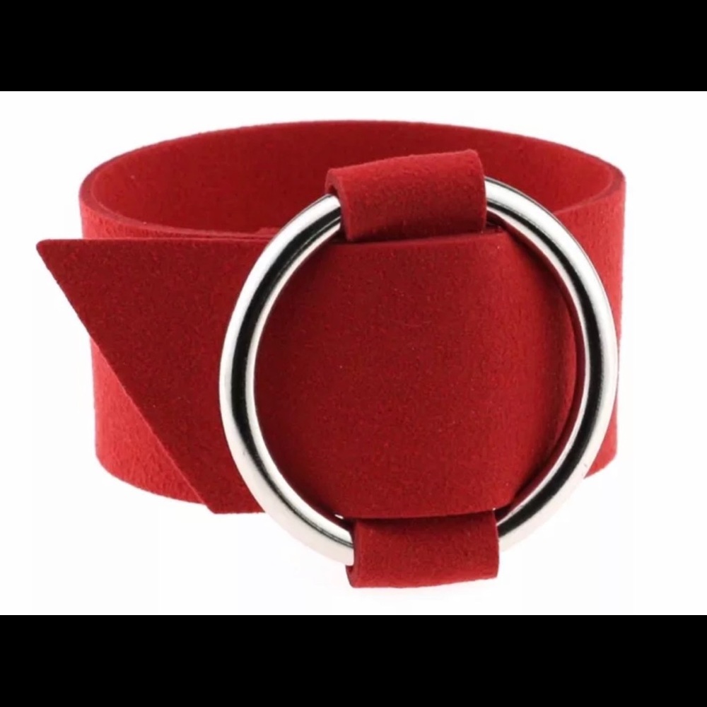 ❤️❤️NEW Red Suede Wide Strap Bracelet